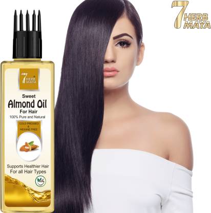 7Herbmaya Almond Oil - Hair Growth Oil, Thickness, Stimulating Healthy hair  and Regrowth Hair Oil - Price in India, Buy 7Herbmaya Almond Oil - Hair  Growth Oil, Thickness, Stimulating Healthy hair and