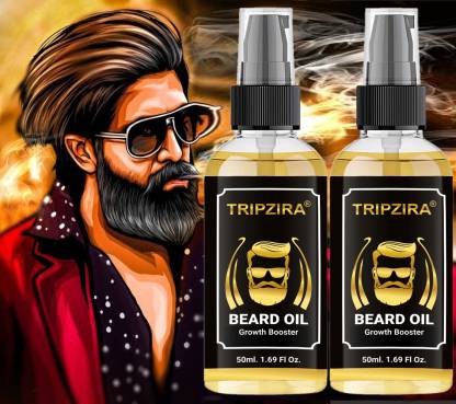 TRIPZIRA Beard Growth Oil rocky style Fast Growth Advanced - 50 ML ( PACK  OF 2 ) Hair Oil - Price in India, Buy TRIPZIRA Beard Growth Oil rocky style  Fast Growth
