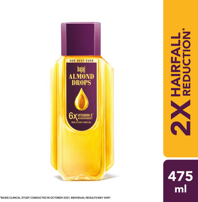 BAJAJ Almond Drops enriched with 6X Vitamin E, Reduces Hair Fall Hair Oil