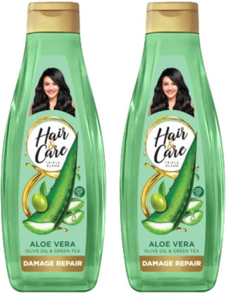 HAIR & CARE Damage Repair Non-Sticky Hair Oil with Aloe Vera, Olive Oil & Green Tea Hair Oil