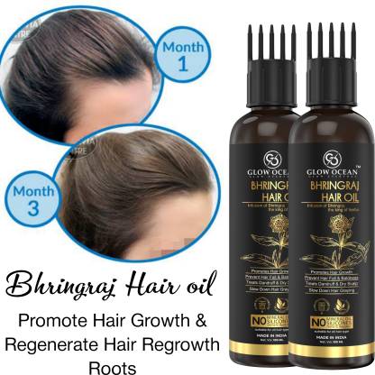 GlowOcean Bhringraj Oil - For Control Hair Fall,Promotes Hair Growth &  Boost Regrowth Hair Oil Price in India - Buy GlowOcean Bhringraj Oil - For  Control Hair Fall,Promotes Hair Growth & Boost