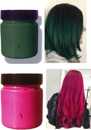 Latixmat Bottle green & pink Hair washable instant hair colour for man and  woman , PINK, BOTTLE GREEN - Price in India, Buy Latixmat Bottle green &  pink Hair washable instant hair