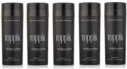 toppik Hair Fibers For Regrowth And Instant Styling Black Color 5 Units Hair  Fiber - Price in India, Buy toppik Hair Fibers For Regrowth And Instant  Styling Black Color 5 Units Hair