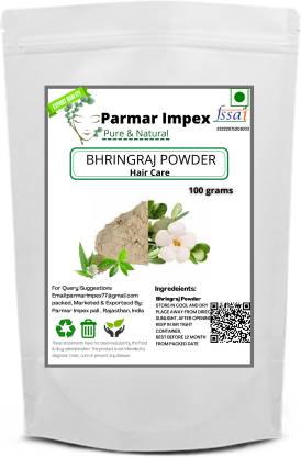 parmar impex Organic Bhringraj Hair Pack For All Kind Of Hair Problems -  100Gms - Price in India, Buy parmar impex Organic Bhringraj Hair Pack For  All Kind Of Hair Problems -