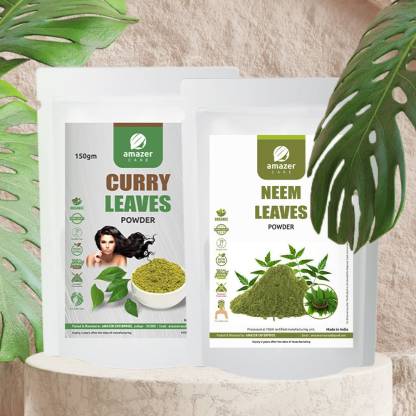 Amazer Care Neem + Curry Leaves Powders Combo for Anti Dandruff, Hair  Growth Hair Mask - Price in India, Buy Amazer Care Neem + Curry Leaves  Powders Combo for Anti Dandruff, Hair