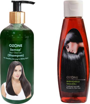OZONE Pack of Bhringraja Taila Hair Oil & Semop Shampoo - Price in India,  Buy OZONE Pack of Bhringraja Taila Hair Oil & Semop Shampoo Online In  India, Reviews, Ratings & Features |