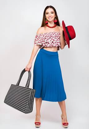 Women Black White Handbag detail angle