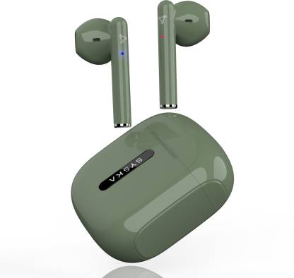 Syska SonicBuds X1 Bluetooth Headset  (Fern Green, True Wireless)