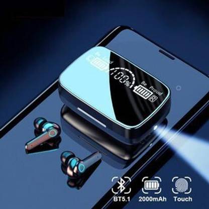 ENTROK M19 TWS Bluetooth 5.1 Wireless Earbuds With 2000 mAh Power Bank Bluetooth Headset  (Black, True Wireless)