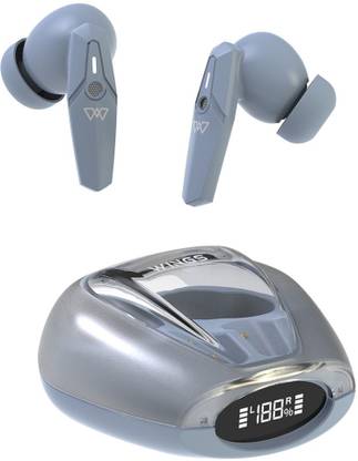 Wings Phantom 410 Wireless Earbuds with Digital Battery Indicator & 70 Hrs Playtime Bluetooth Gaming Headset  (Blue / Ash Blue, True Wireless)