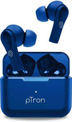 PTron Basspods Buds Plus Bluetooth Headset  (Blue, True Wireless)