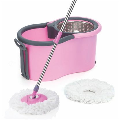 ELINOR PINK DELIGHT STEEL HANDLE MOP Mop Set