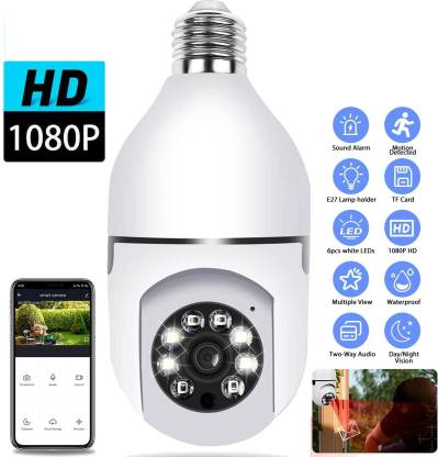 SIOVS 1080 HD WiFi PTZ Bulb CCTV Camera Smart Human Motion Night Vision ...