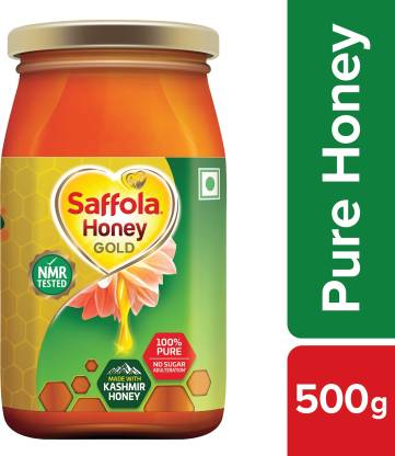 Saffola Honey Gold, 100% Pure NMR Tested, Made with Kashmir Honey  (500 g)