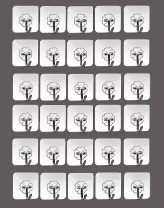PYORIT Adhesive Plastic Wall Hooks Hangers for Hanging Robe, Coat, Towel, Keys Hook 30