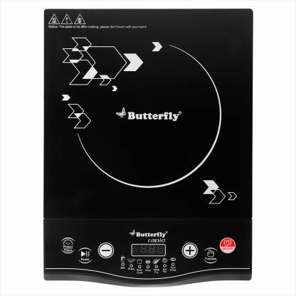 Butterfly Rapid Plus Induction Cooktop  (Black, Push Button)