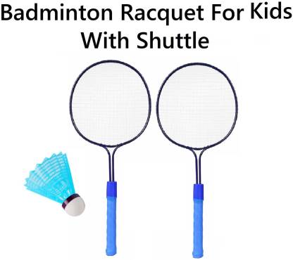 Static (pack Of 2) Badminton Racquet For Kids + 1 Shuttlecock + Carry 