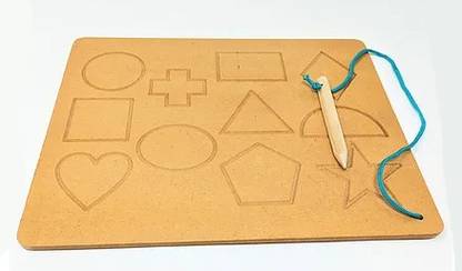 SHALAFI Sorting Blocks Board Game Pegboard Tracing Geometric Shape ...