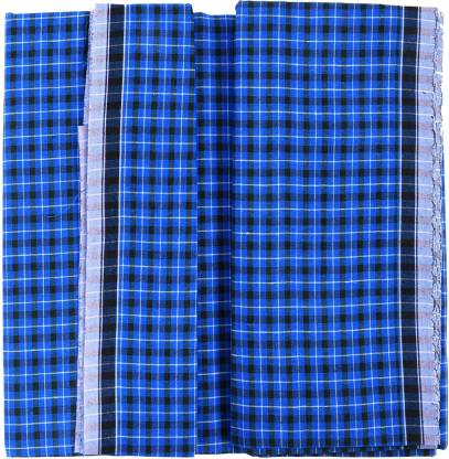 Akhil Checkered Blue Lungi