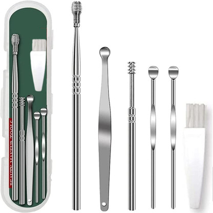 Easymart Ear Wax Cleaner Ear Cleaning Tools kit Stick Set Spring Curette Earwax Remover