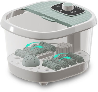 Lifelong LLM1152 Heat & Bubbles Surf Pedicure| 8 Foot Activated Manual Rollers | Foot Spa Massager