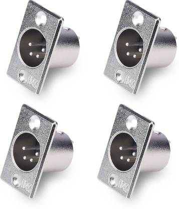 MX 4 Pin Mic Male Connector Panel Mntg MX1887 (Pack of 4) Microphone