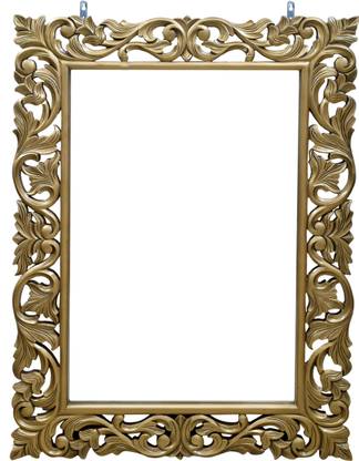 lumber casa GOLDEN HAND CARVED Polyurethane Coating Decorative Mirror Price  in India - Buy lumber casa GOLDEN HAND CARVED Polyurethane Coating Decorative  Mirror online at Flipkart.com