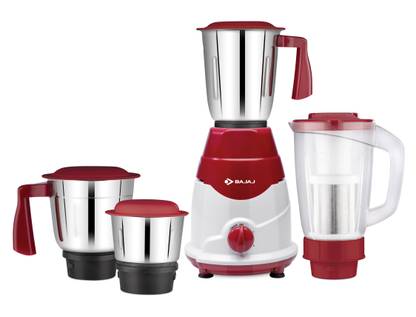 [For ICICI Card] BAJAJ GX-75 750 Juicer Mixer Grinder (4 Jars, White)