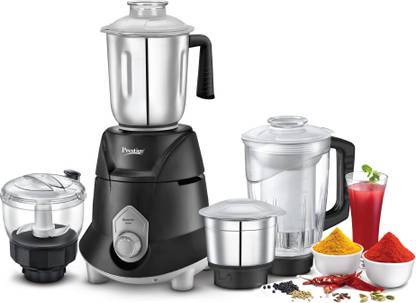 Prestige 42540 Hyperius 750 Mixer Grinder (4 Jars, Black)