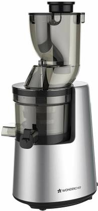 WONDERCHEF Cold Press Juicer V6 – Full Fruit Cold press 200 W Juicer (2 Jars, Black and Silver)