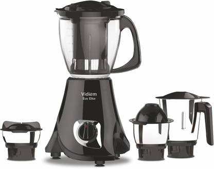 Vidiem Eva Elite 750W ( ONL) 750 W Juicer Mixer Grinder (4 Jars, Black)