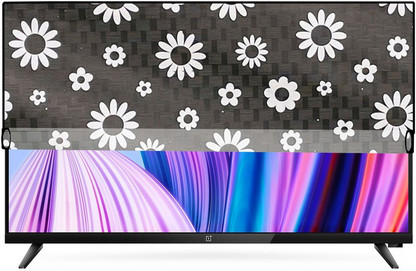 Universal Fabric Tv Cover For 32-80 Inch Screens Universal TV Dust Cover - Flower Print Fabric Protector For 32 To 80 Inch Flat & Curved Screens Fabric Screen Cover