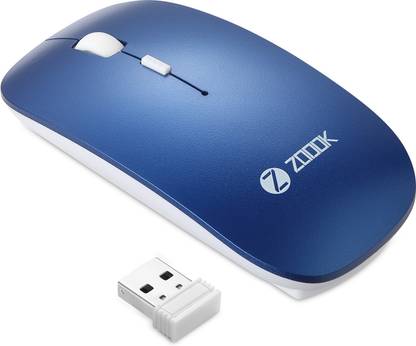 Zoook Blade Bold/non-rechargeable, 3DPI/Plug & Play/Silent/Auto Sleep Wireless Optical Mouse  (2.4GHz Wireless, Blue)