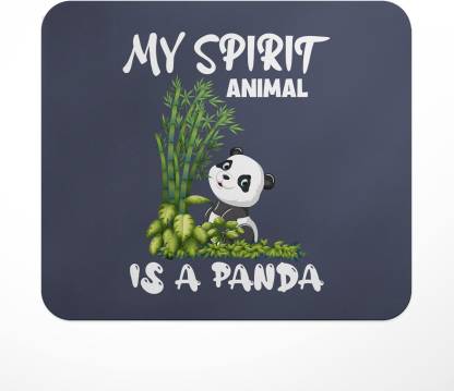 LASTWAVE My Spirit Animal Is A Panda, Graphic Printed | Panda Gift Mousepad  - LASTWAVE : 