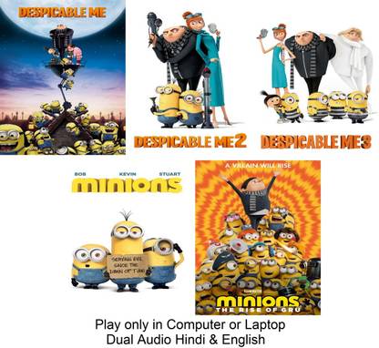 Despicable Me 1 , 2 , 3 , Minions & Minions: The Rise of Gru (5 Movies) Dual Audio Despicable Me 1 , 2 , 3 , Minions & Minions: The Rise of Gru (5 Movies) Dual Audio