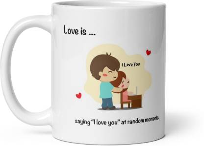 creativemug Love is .., beautiful couple design,ceramic coffee mug 11oz  (325ml) Ceramic Coffee Mug Price in India - Buy creativemug Love is ..,  beautiful couple design,ceramic coffee mug 11oz (325ml) Ceramic Coffee