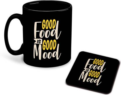 whats your kick Good Food Good Mood funny Quotes Coffee with Coaster  Ceramic Coffee Mug Price in India - Buy whats your kick Good Food Good Mood  funny Quotes Coffee with Coaster