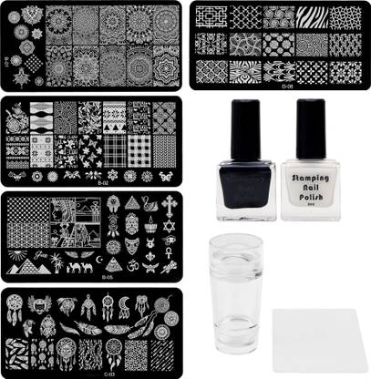 Store2508 Nail Stamping Kit With 5 Rectangular Steel Image Plates, Silicone Stamper & Scraper & Stamping Nail Polish - Price in India, Buy Store2508 Nail Stamping Kit With 5 Rectangular Steel Image Store2508 Nail Stamping Kit With 5 Rectangular Steel Image Plates, Silicone Stamper & Scraper & Stamping Nail Polish - Price in India, Buy Store2508 Nail Stamping Kit With 5 Rectangular Steel Image