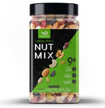 Greenfinity Healthy & Delicious Nutmix | Mixed Dryfruits | Source of Vitamin and Minerals  (500 g)