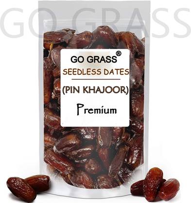 GO GRASS | Pin Khajur | Arabian Dates | Exceptional Taste and Soft Texture, No Sugar | Dates  (1 kg)
