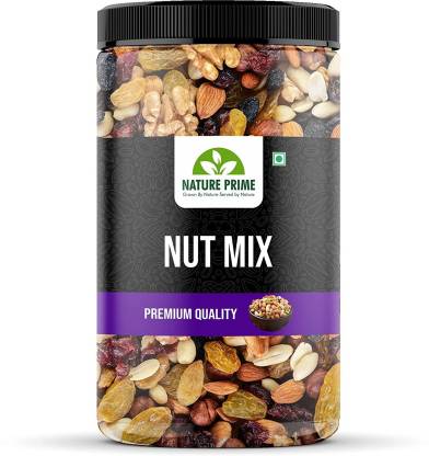 Nature Prime Premium Mix Dry Fruits [Almonds, Cashew, Kishmish, Apricot, Black Raisins,kiwi] Assorted Nuts  (500 g)