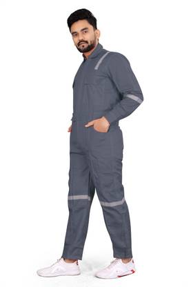 Cashing Fashion Men's Cotton Boiler Suit (Grey L Size Coveralls) with ...