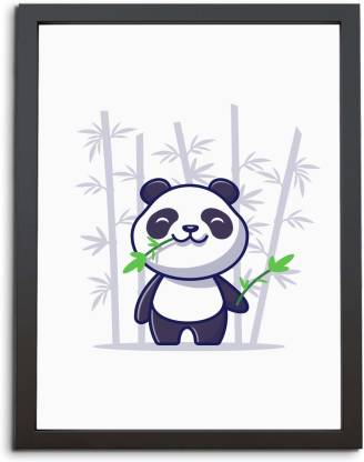 TheKarkhana Cartoon Cute Panda Bamboo Laminated (Without Glass) Digital  Reprint 12 inch x 8 inch Painting Price in India - Buy TheKarkhana Cartoon  Cute Panda Bamboo Laminated (Without Glass) Digital Reprint 12