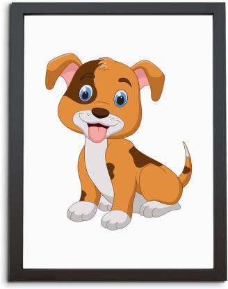 TheKarkhana Cartoon Labrador Brown Patches Dog Laminated (Without Glass)  Digital Reprint 12 inch x 8 inch Painting Price in India - Buy TheKarkhana  Cartoon Labrador Brown Patches Dog Laminated (Without Glass) Digital