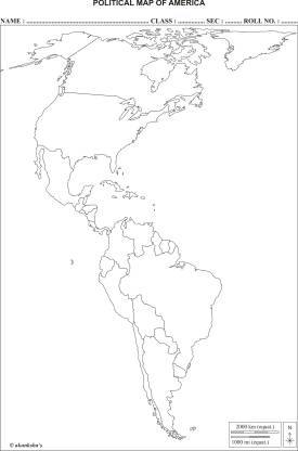 Flipkart.com | akanksha's Political Map of America (50 Sheets) Blank A4 ...