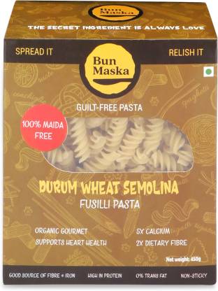 Bun Maska Durum Wheat Fusilli Pasta | 100% Veg| No MSG | Low in Calories | Fusilli  Pasta Price in India - Buy Bun Maska Durum Wheat Fusilli Pasta | 100% Veg|