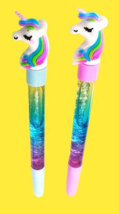 Unicorn blue gel pen