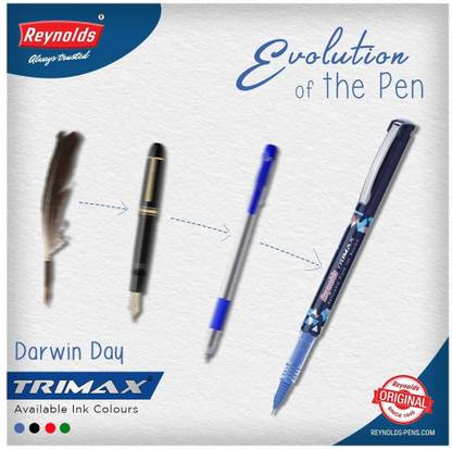 Reynolds Trimax Ball Pen  (Pack of 3, Blue)