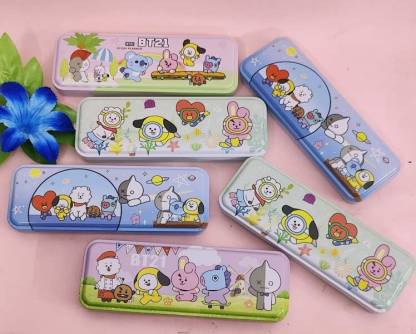 Flipkart.com | AMANVANI BTS cartoon Art Metal Pencil Boxes - Box