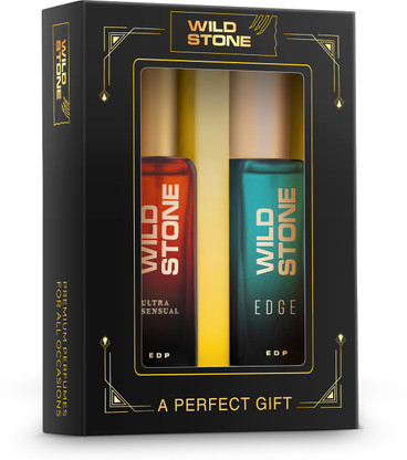 Wild Stone Premium Perfume Gift Set for Men- Ultra Sensual and Edge (20 ML Each) Eau de Parfum - 40 ml